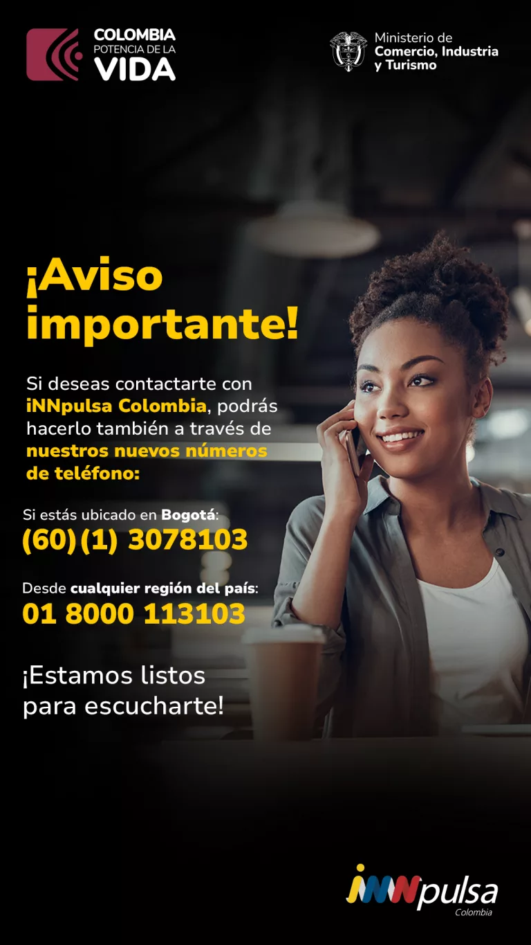 Nuevos teléfonos de Innpulsa Colombia